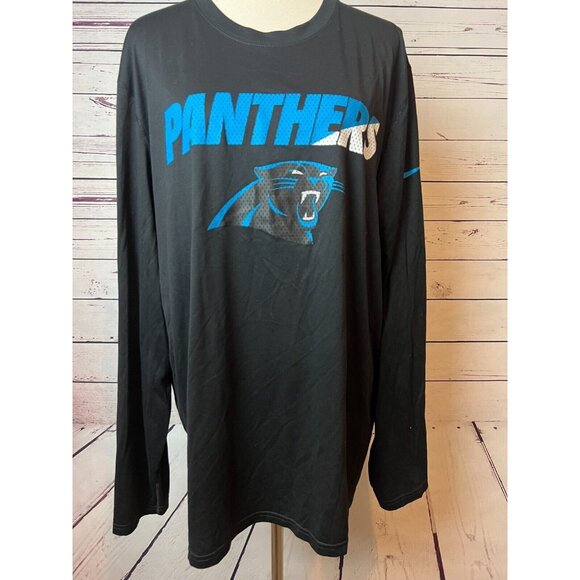 Carolina Panthers Nike NFL Equipment Training Tee Shirt XXL 2X T-Shirt Black 2XL - Picture 1 of 9